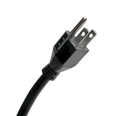 Black 6-Outlet Surge Protector with USB Ports and Clamps