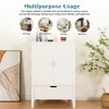 TiramisuBest Modern Wine Bar Cabinet,Liquor Storage Credenza,Sideboard with Wine Racks & Stemware Holder - 4 of 4