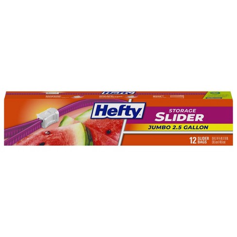 Hefty Jumbo Slider Storage Slider Bag - 12ct : Target