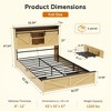Kumasinova Farmhouse Bed Frame with Storage Headboard,Drawers,LED Lights and Charging Station,Platform Bed with Steel Slats,1200lbs Max - 3 of 4