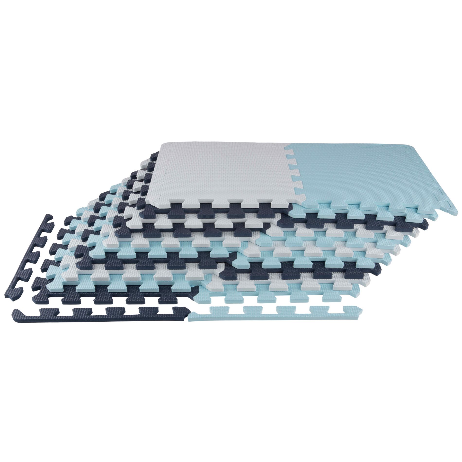 Stalwart Foam Floor Tiles - Soft Nontoxic Baby Play Mat - Interlocking Foam Tiles Puzzle Mat - Foam Mats for Floor Baby Playroom or Gym