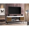 Sapphtopaz 63" Modern TV Stand for TVs Up to 60" with Open Shelf & Cabinet Console Table with Splayed Wood Legs TV Stand for Living Room - 2 of 4