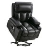 AndMakers 38.58 in. W Leather Recliner with Remote Control, Tufted and Storage - 4 of 4
