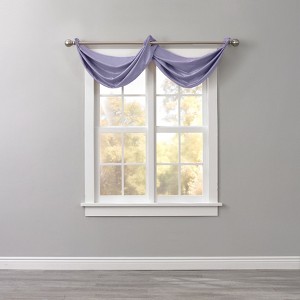 BrylaneHome BH Studio Room-Darkening Waterfall Grommet Valance - 1 of 3