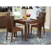 Dinette Set 3 Piece - Table & 2 Chairs - Wood Dining Set - Antique Accents - Mahogany Finish - 2 of 4