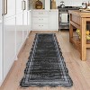 Scalloped Low-Pile Area Rug - Non-Slip Washable Carpet for Living Room, Bedroom, Dining Room & Office - 3 of 4