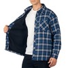 Alpine Swiss Mens Josh Fleece-Lined Flannel Jacket Heavyweight Snap-Front Plaid Shirt Shacket  Warm Soft Winter Outerwear - 4 of 4