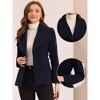 Allegra K Women's Shawl Lapel Collar Buttoned Winter Belted Slant Pockets Pea Coat - 2 of 4