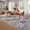 Trellis Washable Area Rug Non-Slip Indoor Rugs for Living Room, Low Pile Stain-Resistant Oriental Accent Throw Carpet - 3 of 4