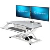 VersaDesk PowerPro Elite 36" Smart Height Adjustable Corner Standing Desk Converter for Home & Office, White, w/ USB Charging Port & App Control - 4 of 4