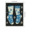 Amanti Art Vintage Socks Knittwear Blue On Black by Pictufy Studio Canvas Wall Art Print Framed - 3 of 4