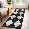 Modern Checkered Rug, Washable Low-Pile Non-Slip No-Shedding Indoor Accent Carpet for Living Room, Bedroom, Dining Room, Office - 3 of 4