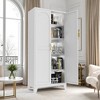 TiramisuBest 50/71 inch Pantry Cabinet Freestanding Buffet Sideboard 2 Door Adjustable Shelf Kitchen Dining Living Room Storage Statement - 4 of 4