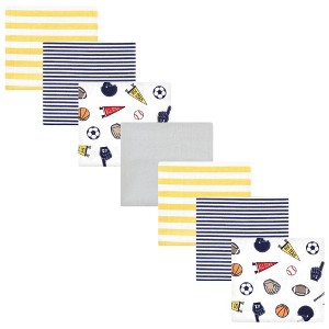 Hudson Baby Infant Boy Cotton Rich Flannel Receiving Blankets Bundle, Sports Fan, One Size - 1 of 4