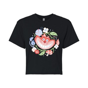 Women's - Disney - Alice In Wonderland Cropped Graphic T-Shirt - 1 of 4