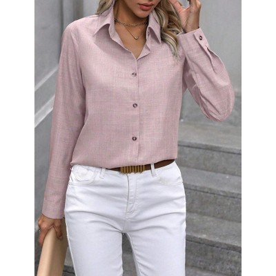 Clearlove Womens Button Down Shirts  Long Sleeve Wrinkle Free Collared Work Office Casual Blouses Tops