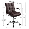 Yaheetech Modern Office Chair Height Adjustable Swivel Chair Mid Back PU Leather Chair - 3 of 4