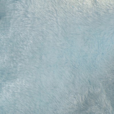 Teal Furry Small Round Bean Bag Chair with Removable Cover