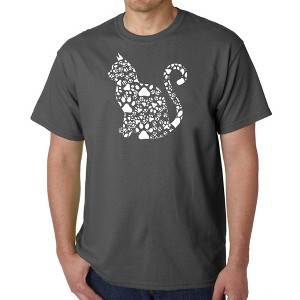 LA Pop Art Cat Claws - Men's Word Art T-Shirt - 1 of 4