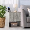 COUCHETA 22.7"Farmhouse  Large Fluted Nightstand with Drawers, Wide Modern Bedside Table for Bedroom, Living Room and Offices - 2 of 4