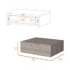 NicBex 13.4 inch Floating Nightstand with Drawer,Wall-Mounted Side Table with Solid Wood Frame,Bedside Table for Bedroom,Living Room,Gray - 3 of 4