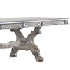 Dresden 136" Dining Tables Vintage Bone White - Acme Furniture: 10-Seat, Wood, Double Pedestal Base - 3 of 4