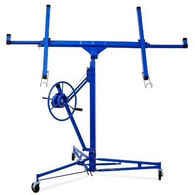 Drywall Lift 16 FT, Drywall Jack Lift for Ceiling, 360° Adjustable Drywall Panel Hoist, 150LBS Heavy Duty Drywall Lifter, Foldable Sheetrock Lift