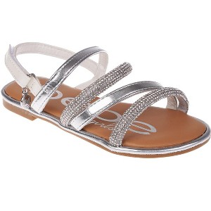 bebe Girls' Sandals - Comfy Open Toe Dress Sandals, Fancy and Sparkly Sandals for Little Girls and Big Girls - 1 of 4