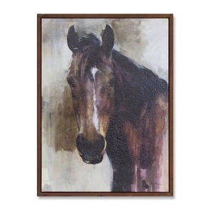 Wood Framed Horse Canvas Painting 31.5"H - 1 of 3