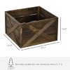 FURNIinspire Decorative Holiday Scene Props Wooden Christmas Tree Base Cover Collar Box, Xmas Decoration for Home Party, Brown, 23.7"*22.4"*14.6" - 3 of 4