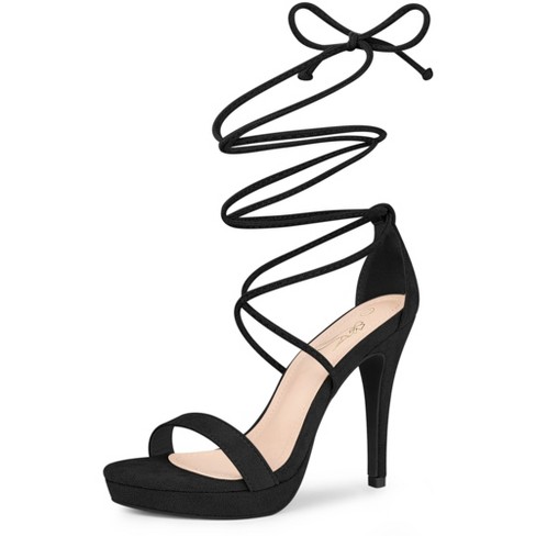 White Strappy High Heels : Target