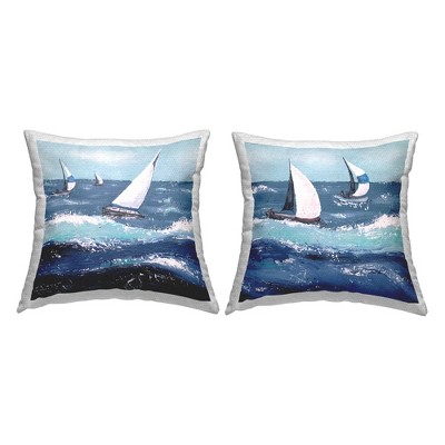 Stupell Industries Sailing Boats Ocean Waves, 18 x 18