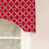 Andromeda Geometric Arch 3" Rod Pocket Valance 50" x 17" Red by RLF Home - 3 of 4