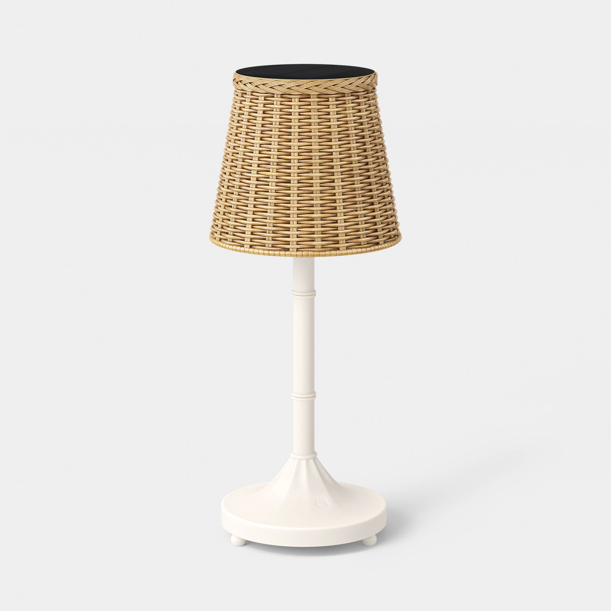 Rechargeable Outdoor Patio LED Lantern Ivory - Threshold designed w/ Studio McGee