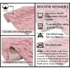 Bell Flower Collection Tufted Bath Rugs, Extra Soft and Absorbent, Non-Slip Bath Mats, Machine Washable Bathroom Mats, 5 Piece Set with Runner, Pink - 4 of 4