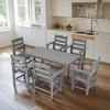 TiramisuBest 7-Piece Patio Furniture Set for 6 - Table & Chairs w/Umbrella Hole for Garden/Backyard/Lawn/Poolside (Grey) - 2 of 4