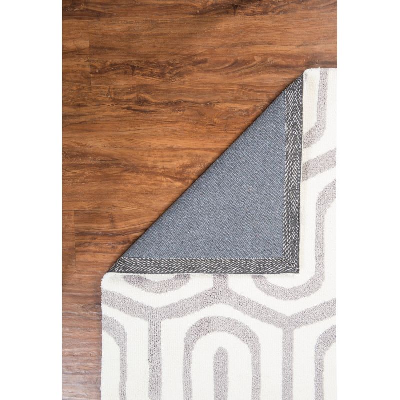 Geo Luxuriously Soft Maze Accent Rug Gray/White - Linon, 4 of 10