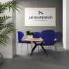 LeisureMod Oyster Dining Chair Stackable Curved Back, Chrome Base Waterfall Edge Seat, Steel Legs for Modern Home, Kitchen, and Office Set of 2 - 3 of 4