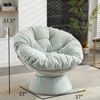 FONTOI Oversized Swivel Accent Chair, Swivel Barrel Chair, Upholstered Wingback Chair for Bedroom Living Room, Blue, 33"*31.5"*37" - 3 of 4