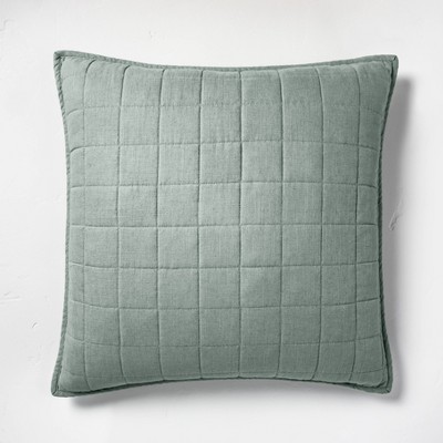 sage green pillow shams