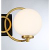 Savoy House Alhambra 3 - Light Vanity in  Matte Black/Warm Brass - 3 of 3