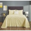 Charleston 100% Cotton Soft & Plush Chenille Tufted Diamond Pattern Unique Luxurious Bedspread & Sham Set, All-Season, Machine Washable Coverlet Set - 2 of 4