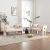 TiramisuBest Modern Chenille Loveseat Sofa, Comfy Upholstered 2-Seater Sofa, Small Loveseat Accent Couch for Living Bedroom Leisure Areas - 2 of 4