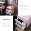 TIRAMISUBEST LED Nightstand with 2 Drawers, Modern Buffet Cabinet for Stylish Bedrooms - 3 of 4