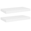 Wall Shelf Set of 2 White Honeycomb MDF, metal Medium - 2 of 4