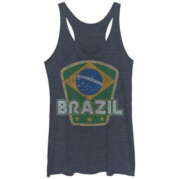 Forever 21 BRASIL Logo Flag Yellow Tank Sleeveless T-Shirt Size S NWOT RARE  !