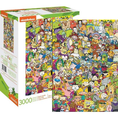 Aquarius Puzzles Nickelodeon Cast 3000 Piece Jigsaw Puzzle