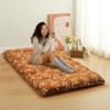 Japanese Futon Mattress Twin Size - Floral Pattern, Floor Mattress, Tatami Mat Compatible, Sleeping Mattress Pad, Ideal for Camping Travel - 2 of 4