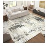 Washable Area Rug Modern Abstract Rug, Large Living Room Rug Non Slip Soft Colorful Floor Carpet Bedroom Rug For Nursery Kitchen Dining Room, Gray/Bl - 3 of 4