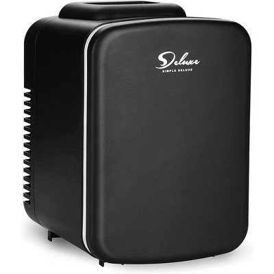 Simple Deluxe Mini Fridge, 4L/6 Can Portable Cooler & Warmer Freon-Free Small Refrigerator Provide Compact Storage for Skincare
